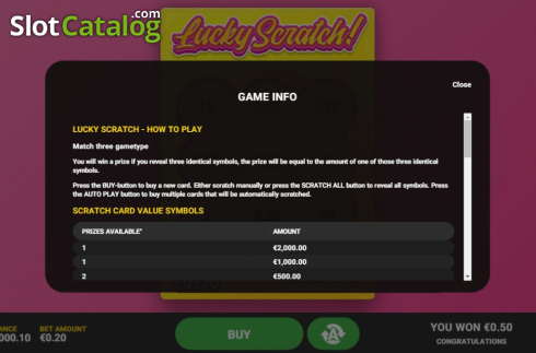 Οθόνη5. Lucky Scratch (Hacksaw Gaming) Κουλοχέρης