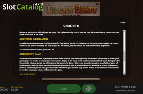Οθόνη7. Lucky Shot (Hacksaw Gaming) Κουλοχέρης