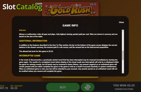 Οθόνη7. Gold Rush Scratch Κουλοχέρης 