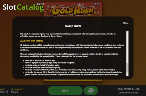 Οθόνη8. Gold Rush Scratch Κουλοχέρης 