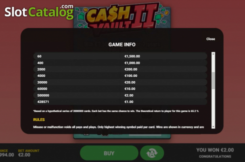 Οθόνη6. Cash Vault II Κουλοχέρης