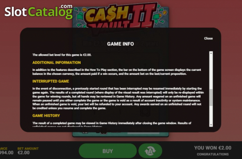 Οθόνη7. Cash Vault II Κουλοχέρης