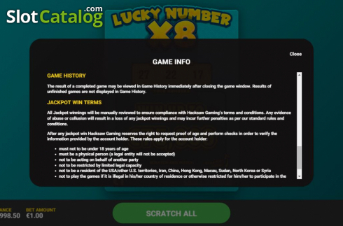 Οθόνη8. Lucky Number x8 Κουλοχέρης