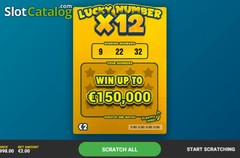 Οθόνη2. Lucky Number x12 Κουλοχέρης