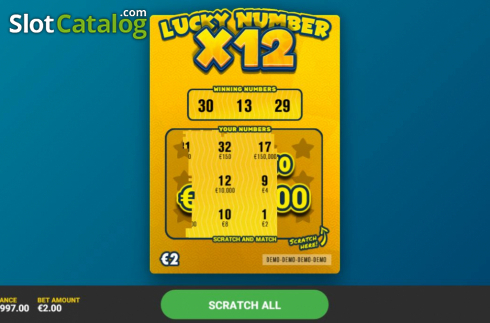 Οθόνη4. Lucky Number x12 Κουλοχέρης