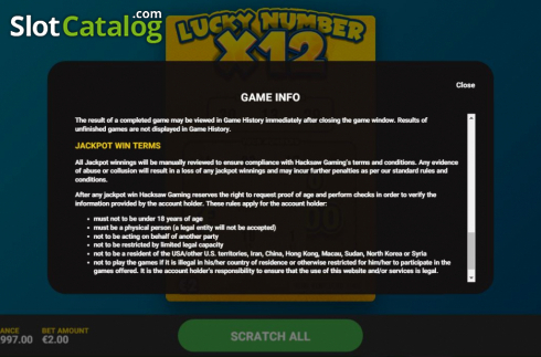 Οθόνη8. Lucky Number x12 Κουλοχέρης