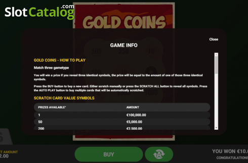 Οθόνη6. Gold Coins Κουλοχέρης 