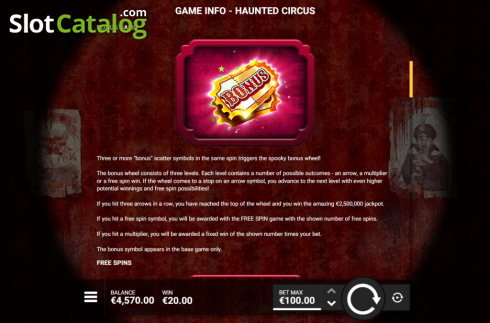 Οθόνη8. Haunted Circus Κουλοχέρης