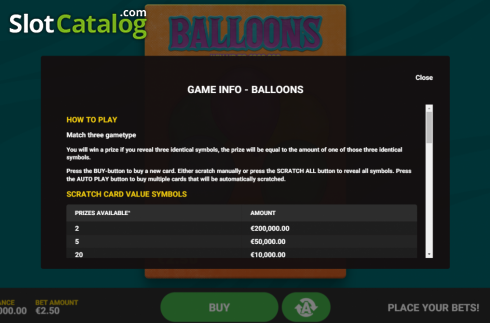 Οθόνη6. Balloons Κουλοχέρης