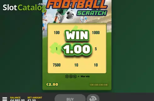 Οθόνη3. Football Scratch (Hacksaw Gaming) Κουλοχέρης