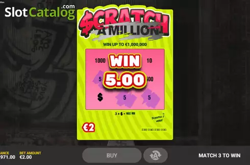 Οθόνη3. Scratch A Million Κουλοχέρης 