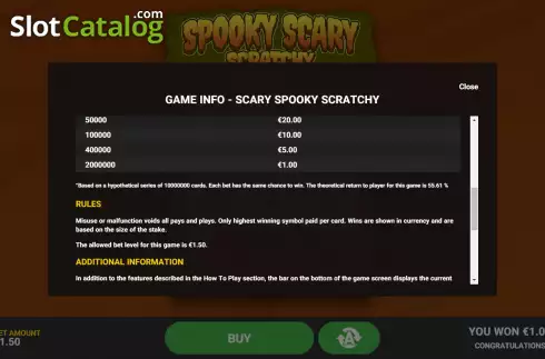 Οθόνη6. Spooky Scary Scratchy Κουλοχέρης