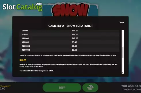 Οθόνη6. Snow Scratcher Κουλοχέρης