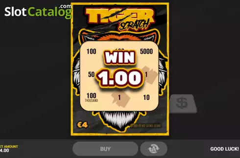 Οθόνη4. Tiger Scratch Κουλοχέρης