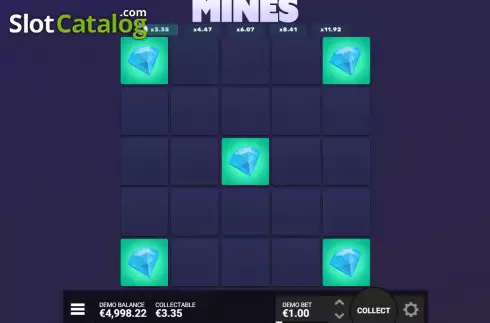 Οθόνη5. Mines (Hacksaw Gaming) Κουλοχέρης