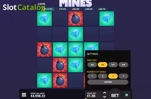 Οθόνη6. Mines (Hacksaw Gaming) Κουλοχέρης