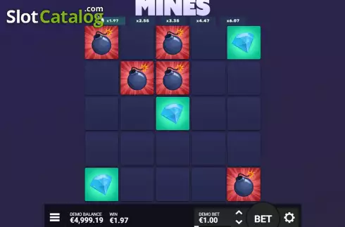 Οθόνη7. Mines (Hacksaw Gaming) Κουλοχέρης