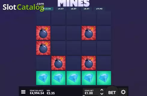 Οθόνη8. Mines (Hacksaw Gaming) Κουλοχέρης