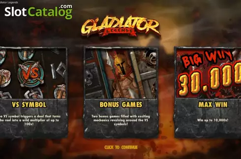 Οθόνη2. Gladiator Legends Κουλοχέρης 
