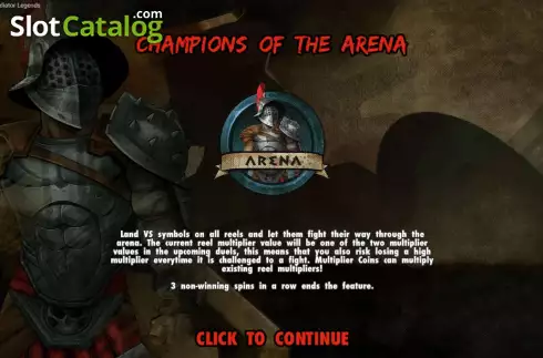 Οθόνη8. Gladiator Legends Κουλοχέρης 