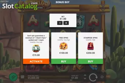 Οθόνη4. Buffalo Stack 'n' Sync Κουλοχέρης 