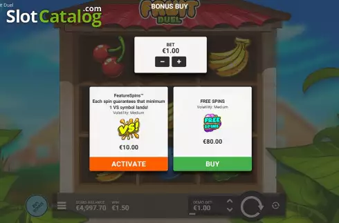 Οθόνη5. Fruit Duel Κουλοχέρης 