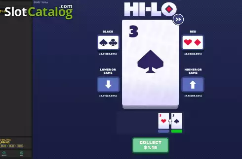 Οθόνη3. Hi-Lo (Hacksaw Gaming) Κουλοχέρης
