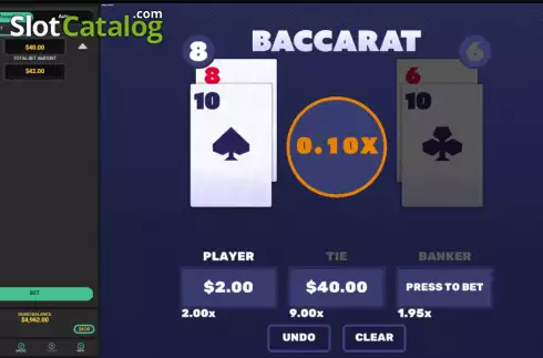 Οθόνη3. Baccarat (Hacksaw Gaming) Κουλοχέρης