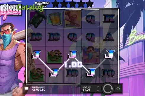 Οθόνη5. Miami Mayhem Κουλοχέρης