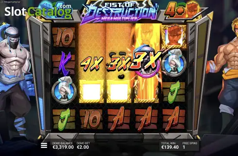 Οθόνη3. Fist of Destruction Megamultiplier Κουλοχέρης