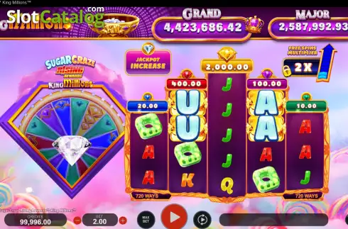 Οθόνη2. Sugar Craze Rising Rewards King Millions Κουλοχέρης
