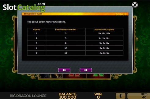 Οθόνη7. Big Dragon Lounge Κουλοχέρης