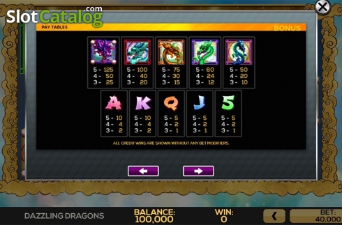 Οθόνη7. Dazzling Dragons Κουλοχέρης