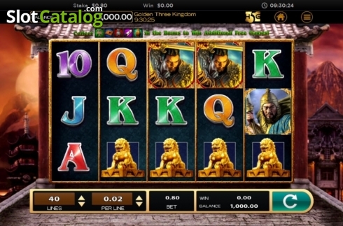 Οθόνη2. Golden Three Kingdom Κουλοχέρης
