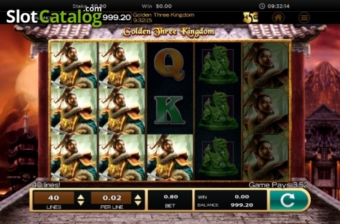 Οθόνη3. Golden Three Kingdom Κουλοχέρης