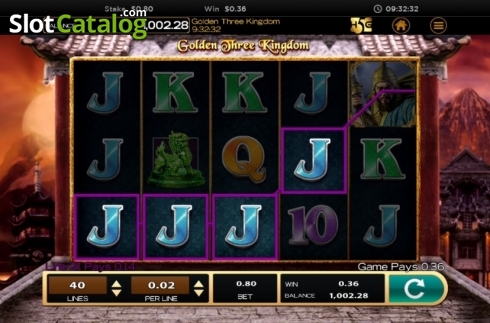 Οθόνη4. Golden Three Kingdom Κουλοχέρης