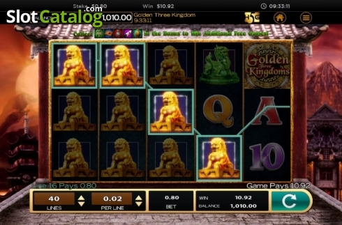 Οθόνη7. Golden Three Kingdom Κουλοχέρης
