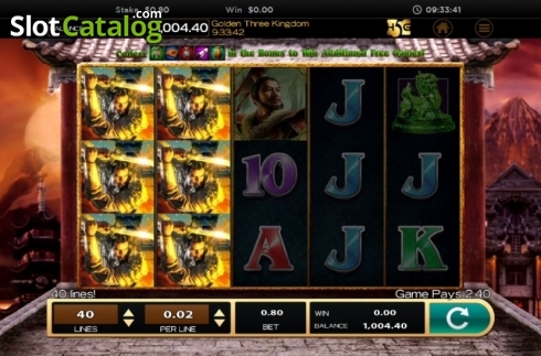 Οθόνη8. Golden Three Kingdom Κουλοχέρης