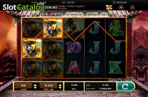 Οθόνη9. Golden Three Kingdom Κουλοχέρης