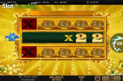 Οθόνη3. All That Cash Power Bet Κουλοχέρης 