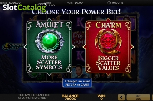 Οθόνη4. Amulet and Charm Power Bet Κουλοχέρης