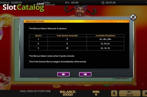 Οθόνη6. Hail King of Fortune Κουλοχέρης
