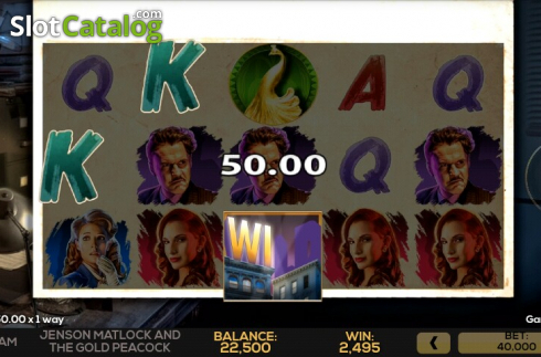 Οθόνη5. Jenson Matlock and the Gold Peacock Κουλοχέρης