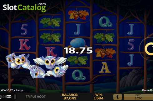 Οθόνη6. Triple Hoot Κουλοχέρης 