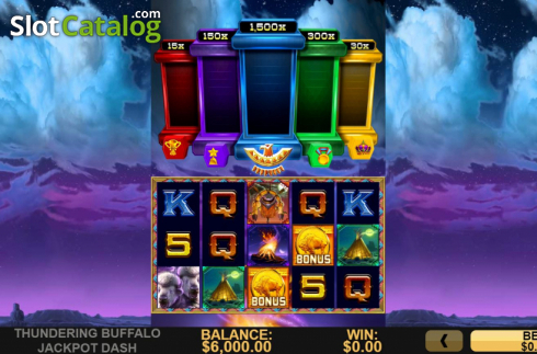 Οθόνη2. Thundering Buffalo: Jackpot Dash Κουλοχέρης