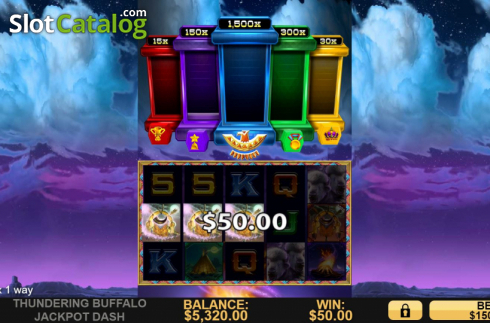 Οθόνη4. Thundering Buffalo: Jackpot Dash Κουλοχέρης