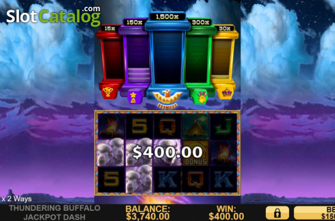 Οθόνη6. Thundering Buffalo: Jackpot Dash Κουλοχέρης