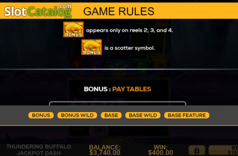 Οθόνη8. Thundering Buffalo: Jackpot Dash Κουλοχέρης