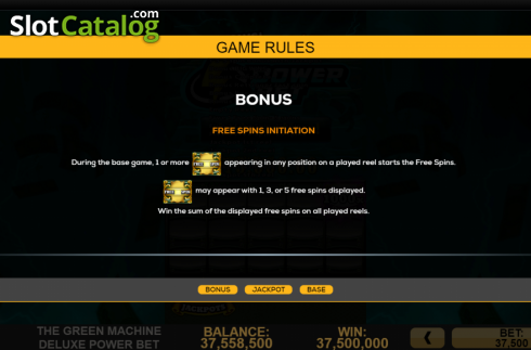 Οθόνη8. Green Machine Deluxe Power Bet Κουλοχέρης
