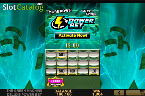 Οθόνη2. Green Machine Deluxe Power Bet Κουλοχέρης